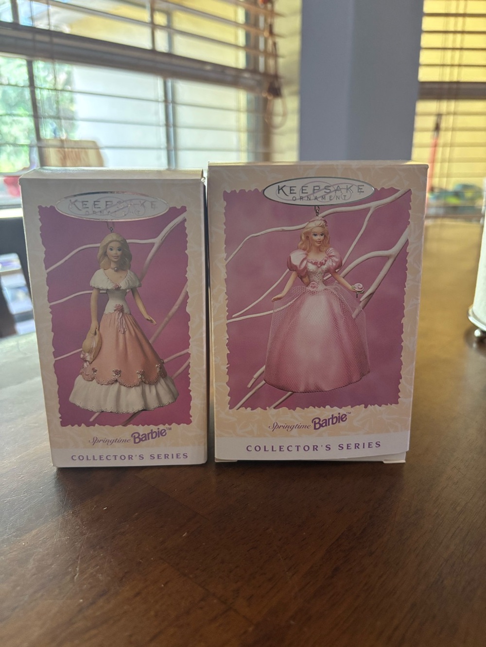 2 Springtime Barbie Hallmark Keepsake Vintage Ornament 1996 And 1997